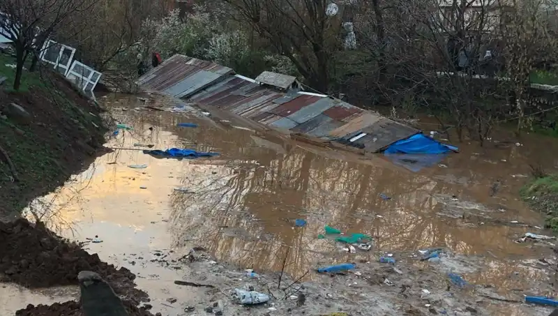 Bingöl'de Sağanak Yağmur Hayatı Olumsuz Etkiledi: Ahırlar Sular Altında Kaldı