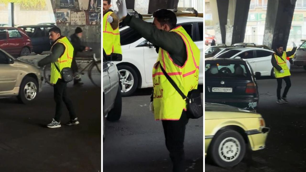 Suriye'de Trafik Kurallarını Gönüllüler Uyguluyor