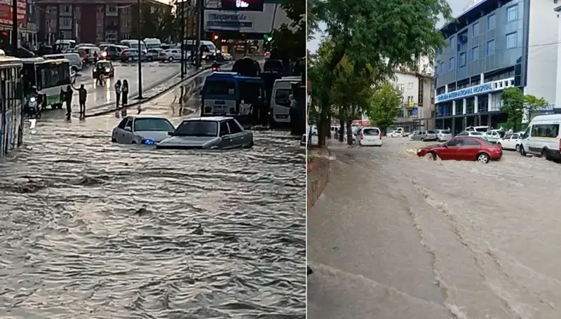 Ankara’yı Vuran Sağanak Yağış: Şehirdeki Araba Sürüklenmeleri Büyüledi
