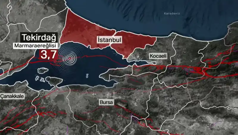 Marmara Denizi’nde Şok Edici Deprem: 3,7 Büyüklüğünde Sarsıntı Hissedildi