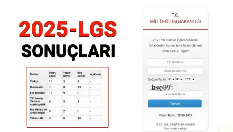 2025 LGS Sınav Sonuçları Ne Zaman Açıklanacak? Sorgulama Ekranı Burada!